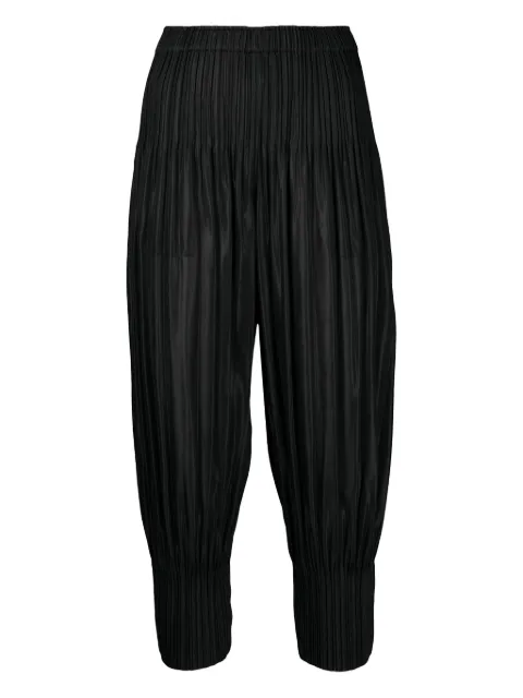Pleats Please Issey Miyake pleated-panel trousers