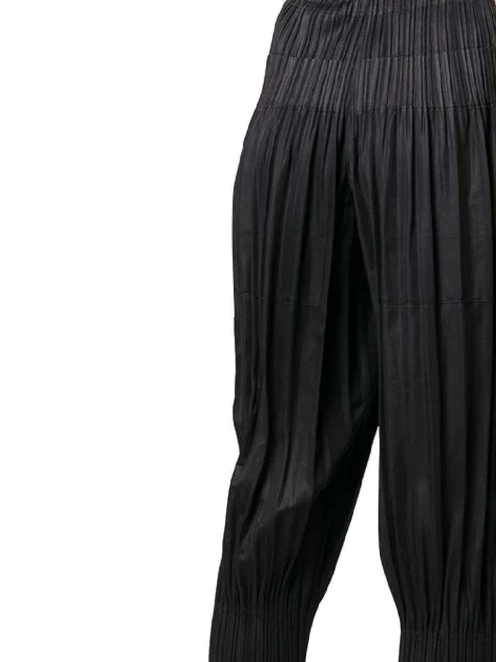 Issey Miyake Pleated-panel Trousers In Black