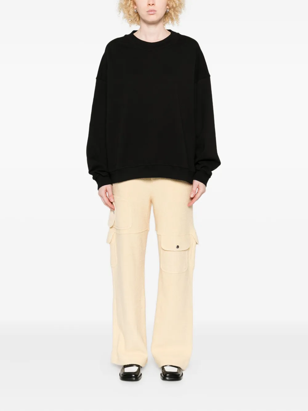 Fiorucci Cash And Carry Cotton Sweatshirt In Black
