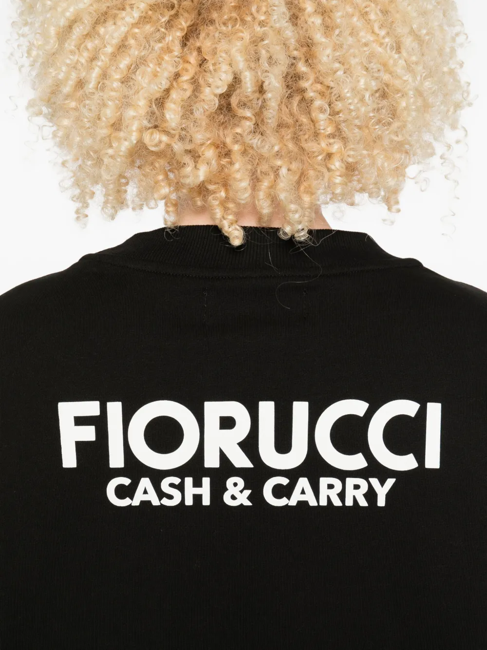 Fiorucci Cash And Carry Cotton Sweatshirt In Black