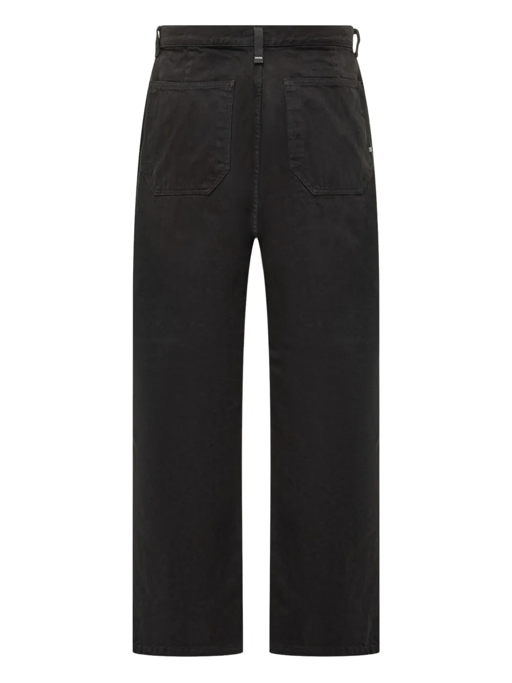 AMISH Pant pleated cotton pants - Zwart