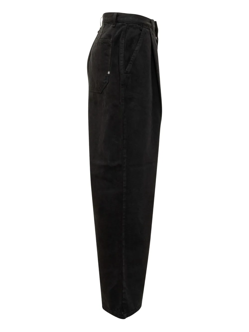 Amish Pant Pleated Cotton Pants In Black