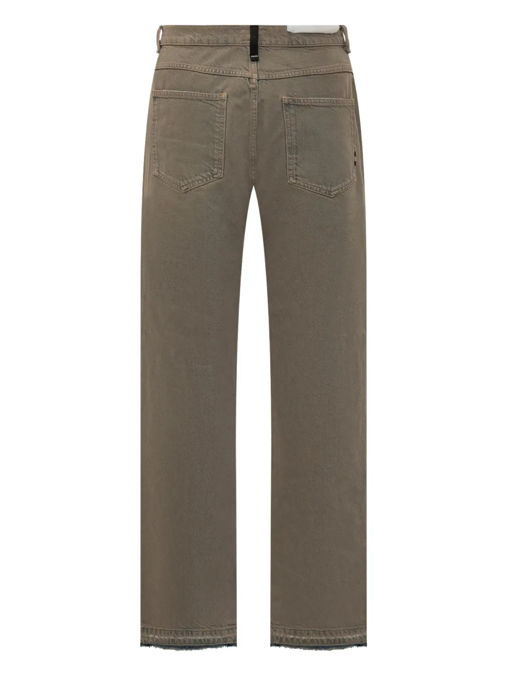 Amish Frayed-hem Cotton Jeans In Blue