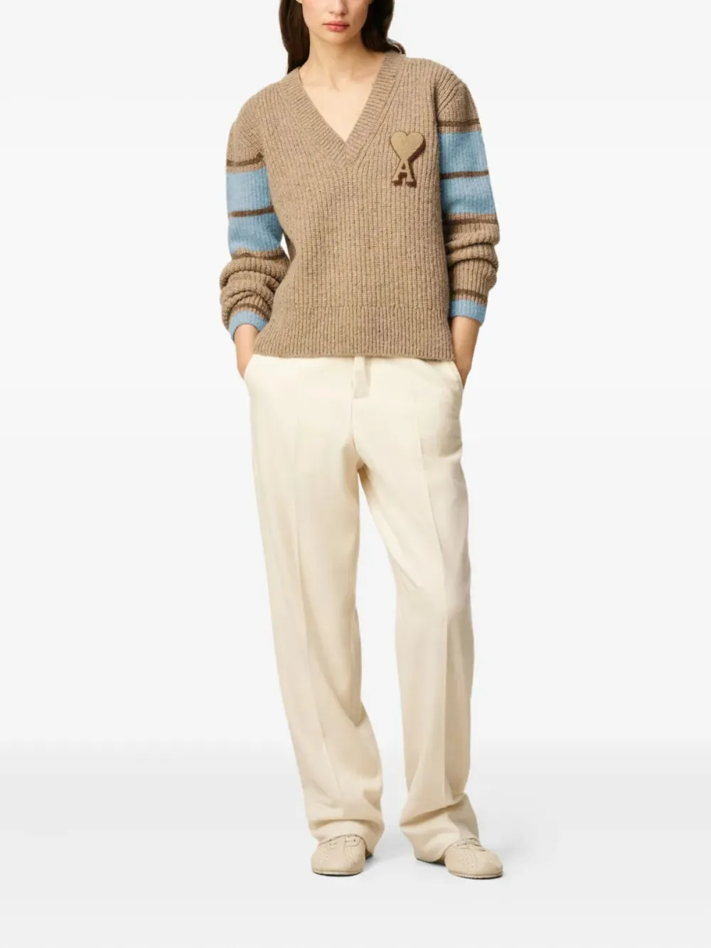 AMI Paris College wool sweater | Knitted Sweaters | Image 2