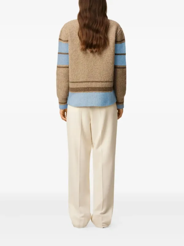 AMI Paris ハートロゴ ストライプ セーター | ニュートラル | FARFETCH JP