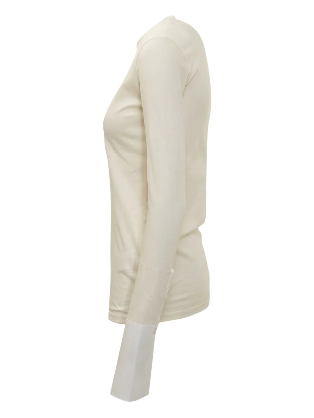 Darkpark Long Sleeve T-shirt With Cuffs In White