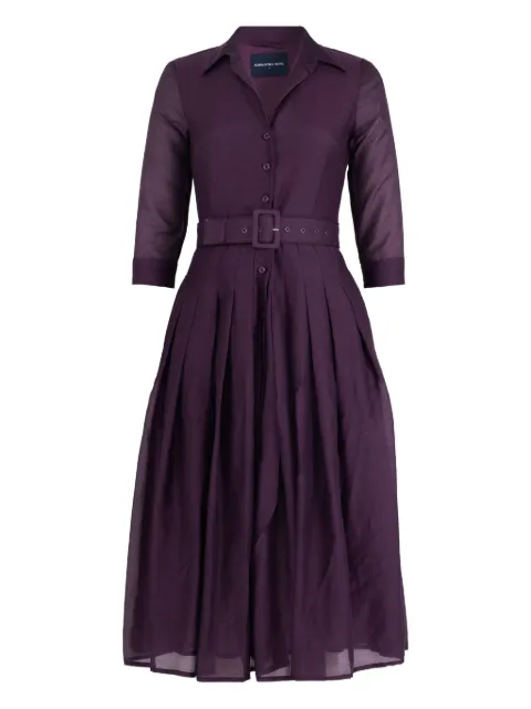 Samantha Sung Audrey pleated belted midi dress