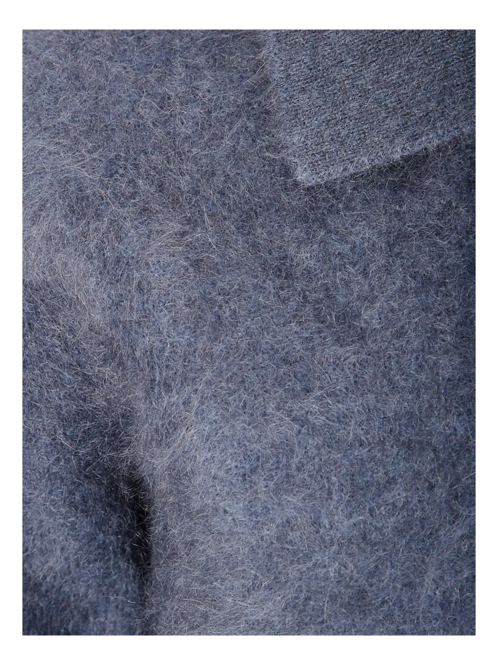 Lisa Yang Short Cashmere Polo Top With Classic Collar And Button Placket In Blue
