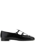 Tory Burch leather buckle flat pumps - Black