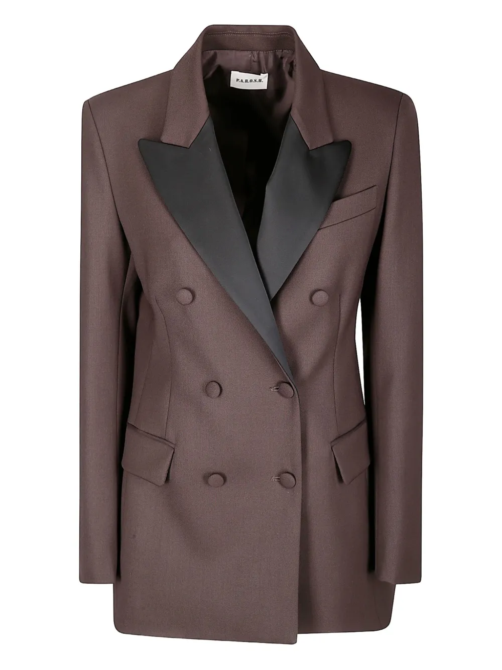 P.a.r.o.s.h Double-breasted Peaked-lapels Blazer In Brown