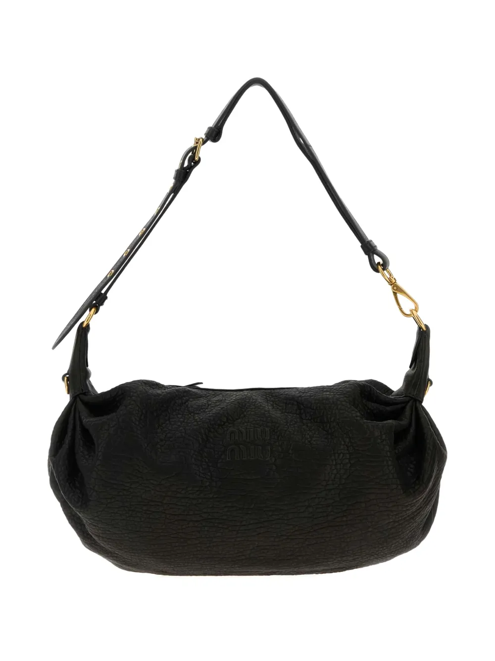Miu Miu nappa leather shoulder bag - Zwart