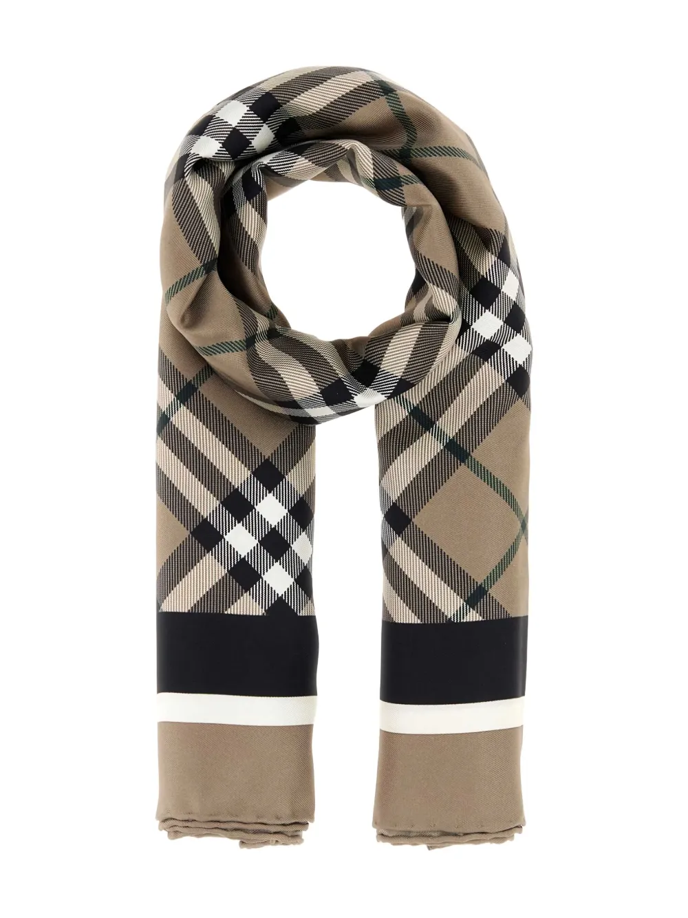 Burberry Vintage Check-pattern silk scarf - Marrone