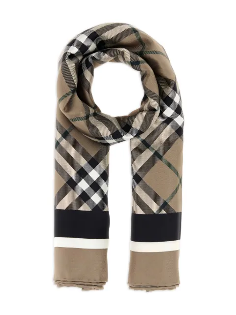 Burberry Vintage Check-pattern silk scarf