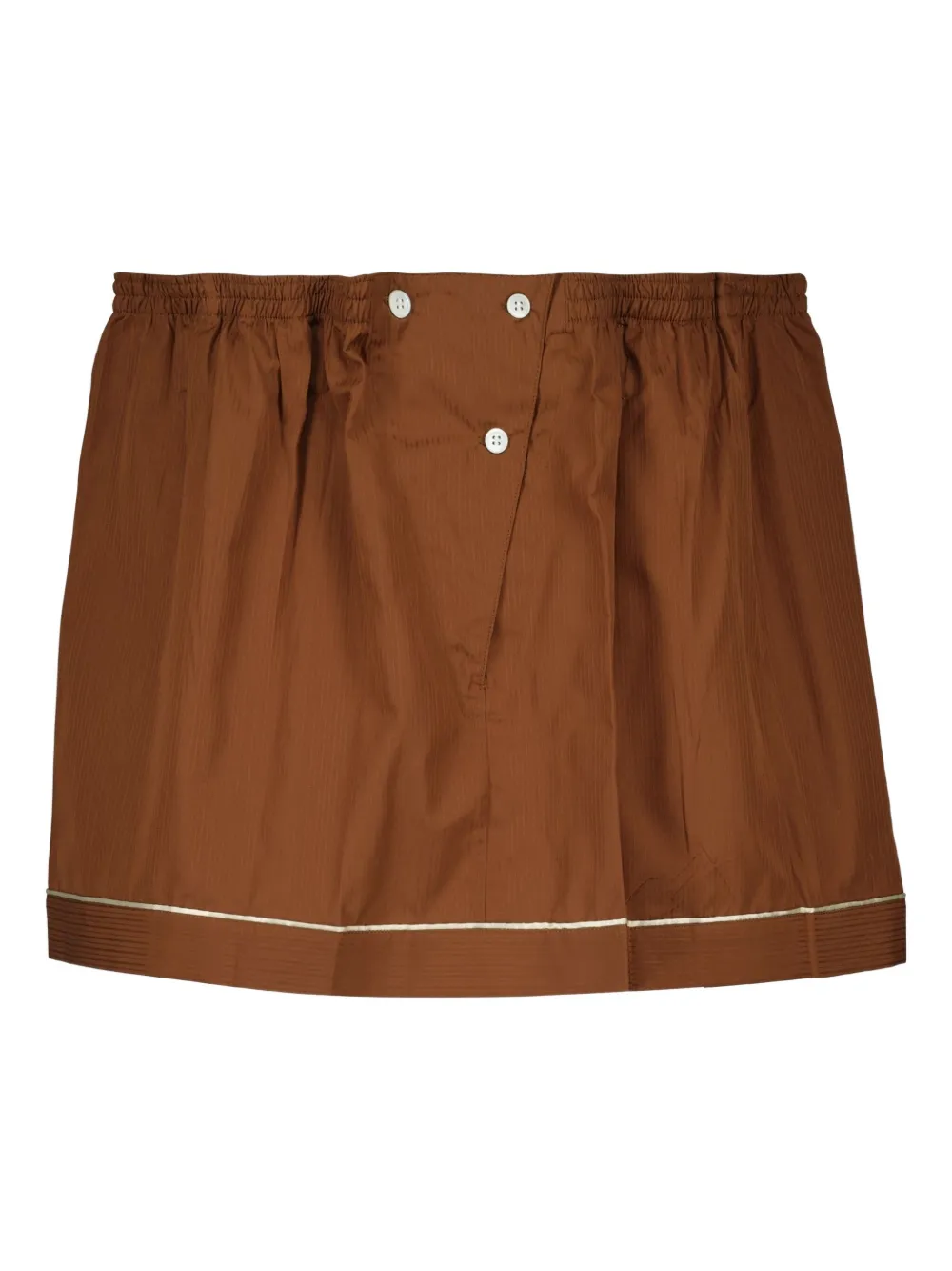 Prada button-fastening mini skirt | Brown | Image 1