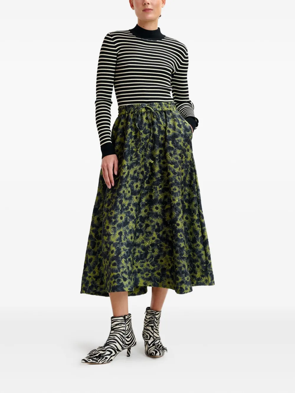 Essentiel Antwerp Rok met bloemenprint - Groen