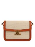Celine Pre-Owned Triomphe leather-trimmed shoulder bag - Neutrals