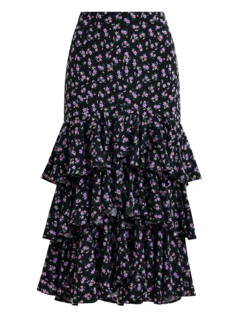 Essentiel Antwerp floral-print tiered ruffle skirt