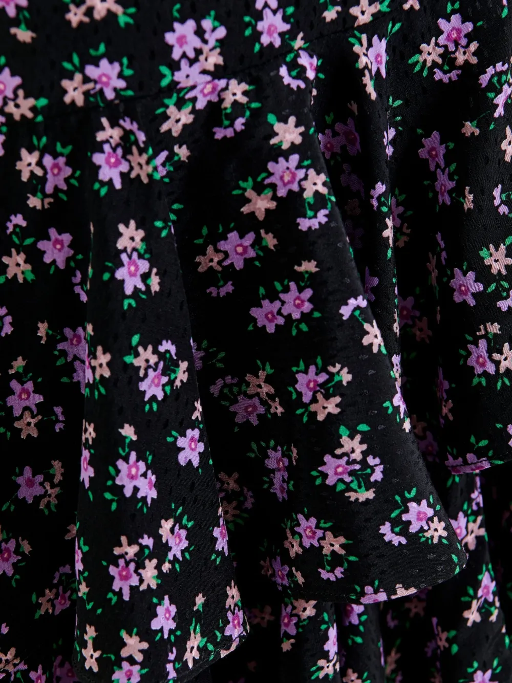 Essentiel Antwerp Floral-print Tiered Ruffle Skirt In Blue
