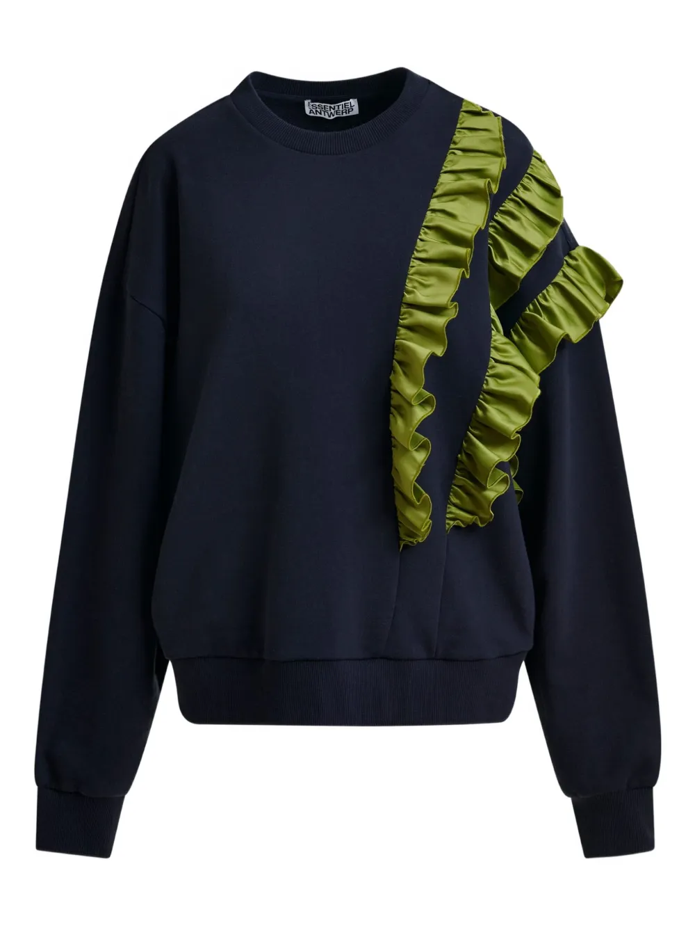 Essentiel Antwerp ruffle-detail sweatshirt | Blue | Image 1