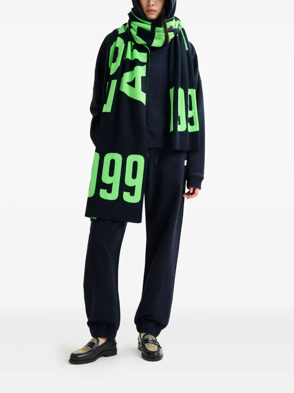 Essentiel Antwerp Istem trainingsbroek met elastische afwerking - Blauw
