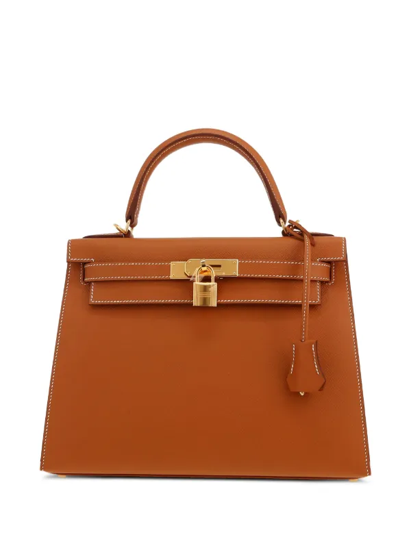 Hermès Pre-Owned ケリー エプソン ハンドバッグ | ブラウン | FARFETCH JP