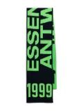 Essentiel Antwerp intarsia logo scarf - Blue