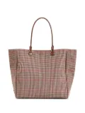 Essentiel Antwerp Inbox checked-pattern shoulder bag - Brown