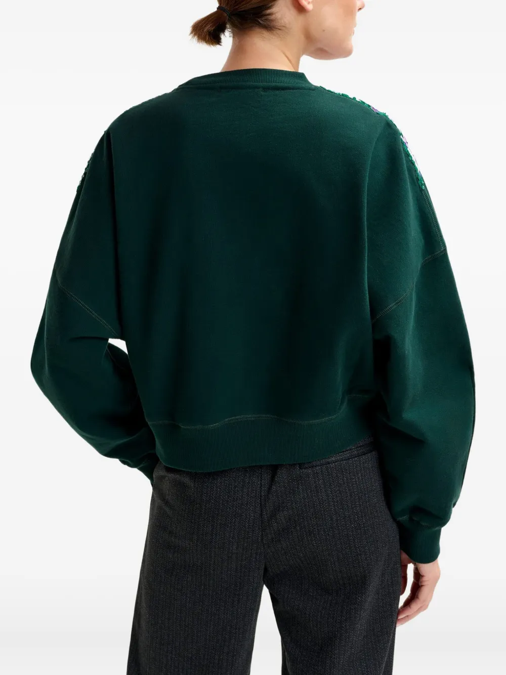 Essentiel Antwerp Sequin-embellishment Sweater In Green