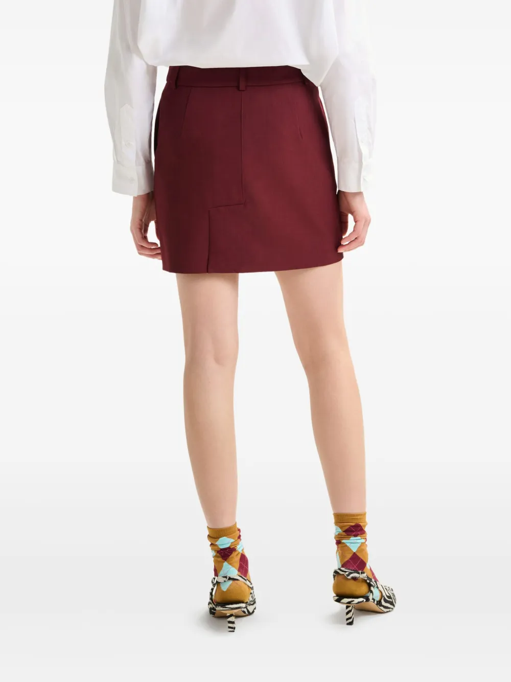 Essentiel Antwerp Button-fastening Mini Skirt In Red