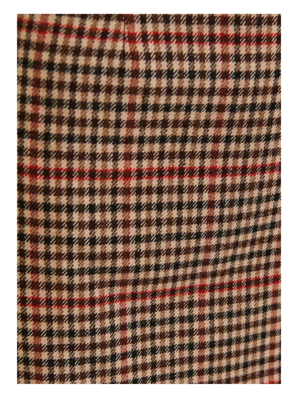 Essentiel Antwerp Checked-pattern Asymmetric-hem Midi Skirt In Brown
