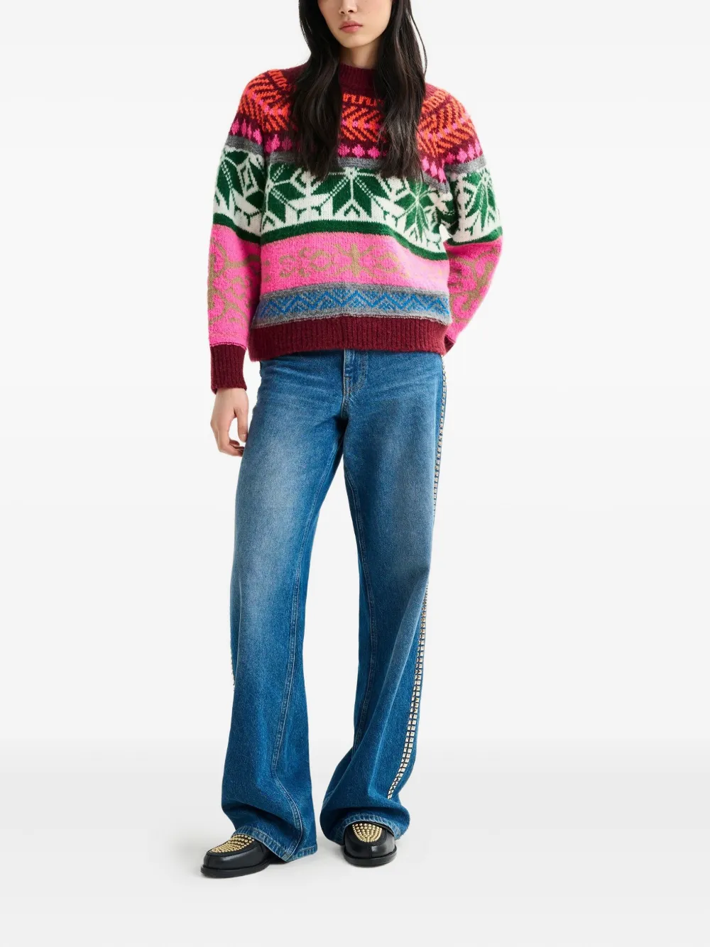 Essentiel Antwerp Irelando geomwtric-pattern sweater | Knitted Sweaters | Image 2