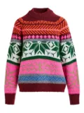 Essentiel Antwerp Irelando geomwtric-pattern sweater - Pink