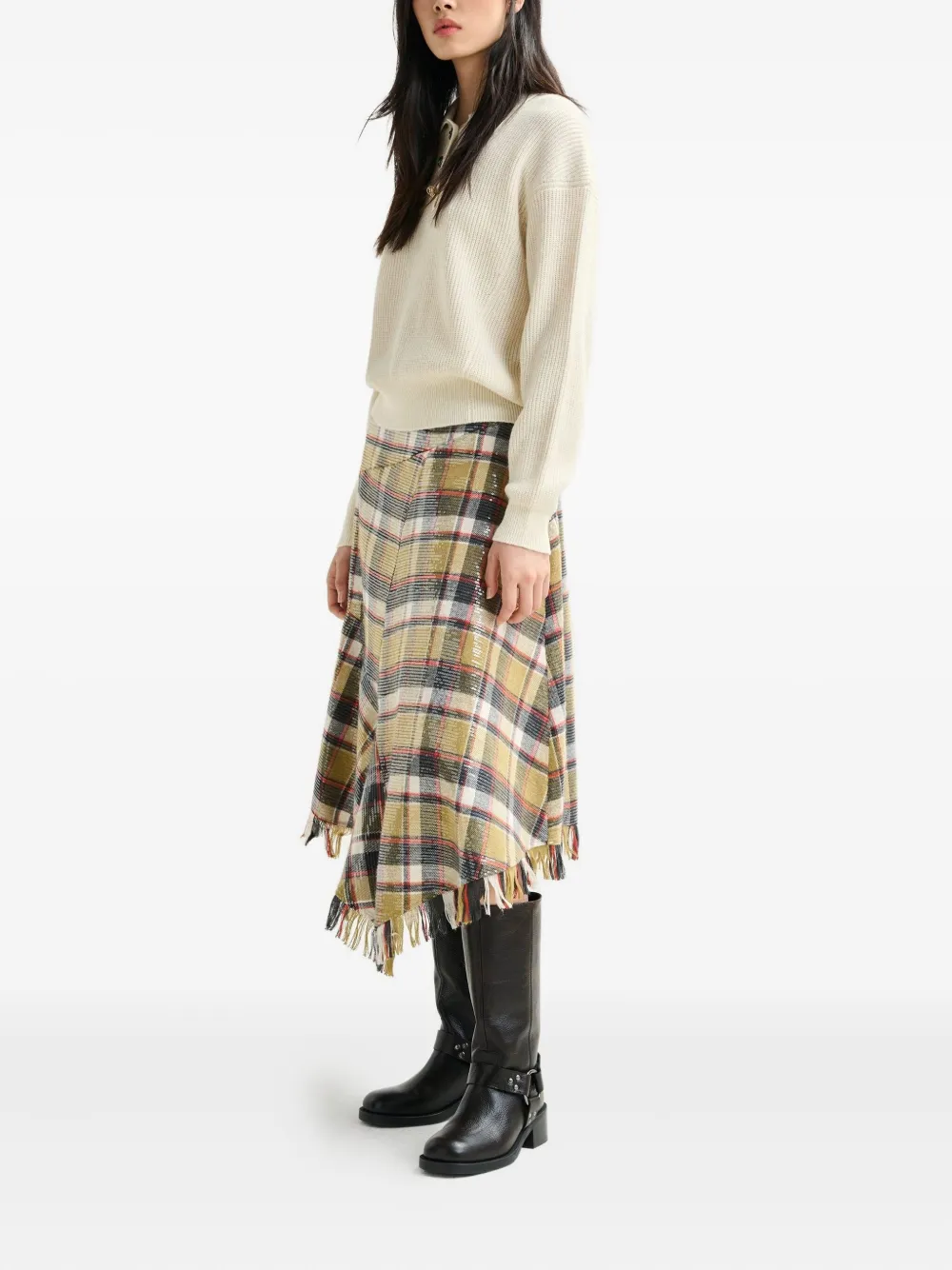 Essentiel Antwerp Sequin-embellishment Midi Skirt In Multi
