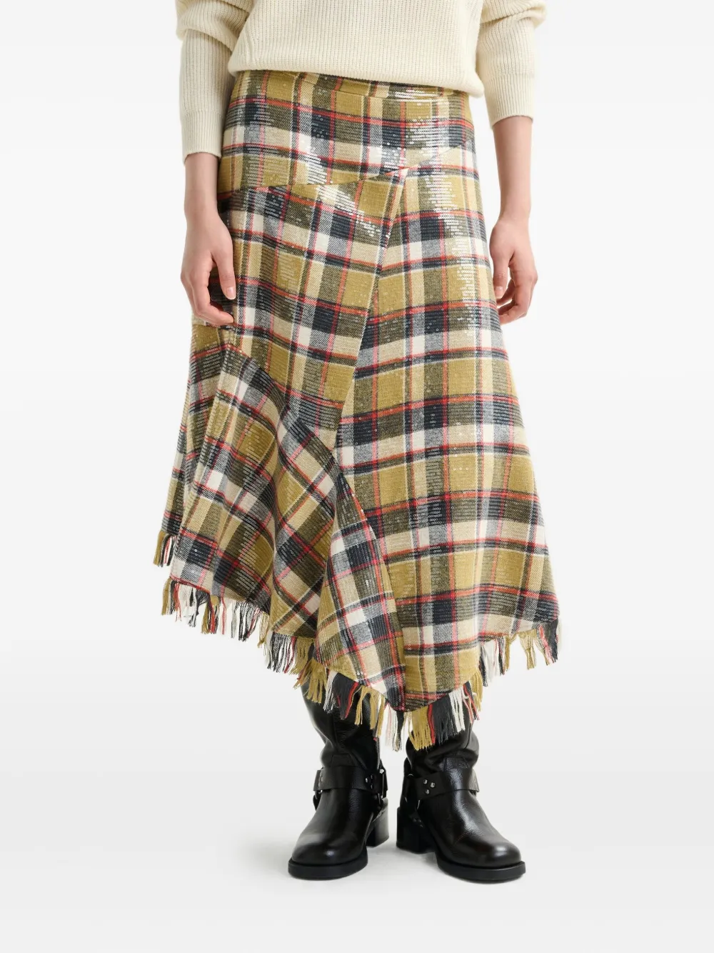 Essentiel Antwerp Sequin-embellishment Midi Skirt In Multi