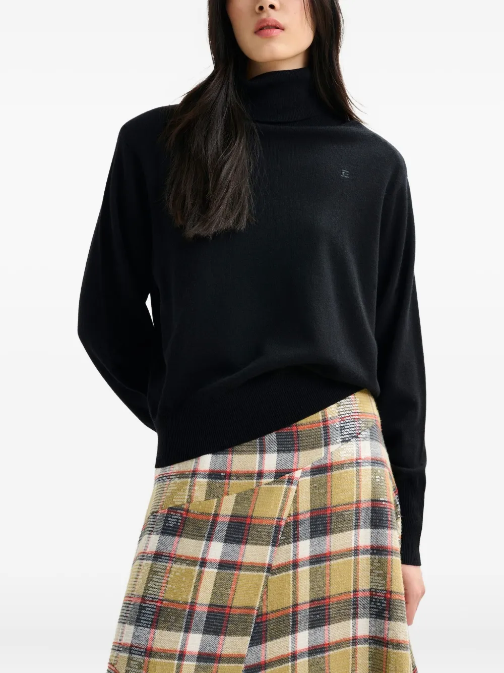 Essentiel Antwerp Ilibra Embroidered-logo Sweater In Black