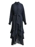 Essentiel Antwerp printed ruffle maxi dress - Blue