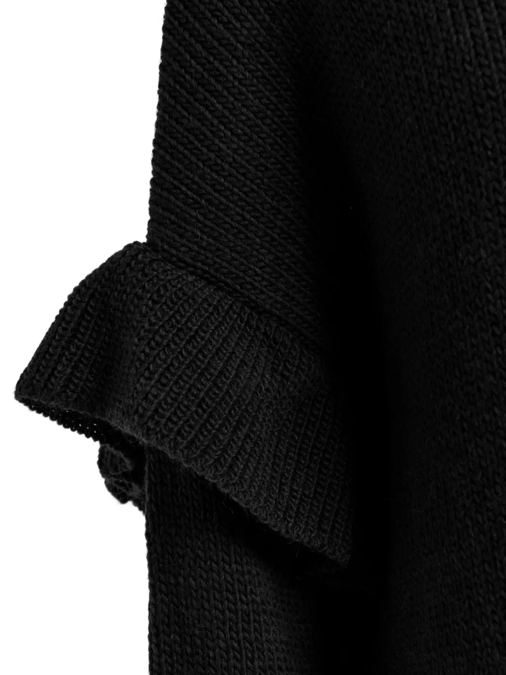 Essentiel Antwerp Ruffle-details Mini Dress In Black