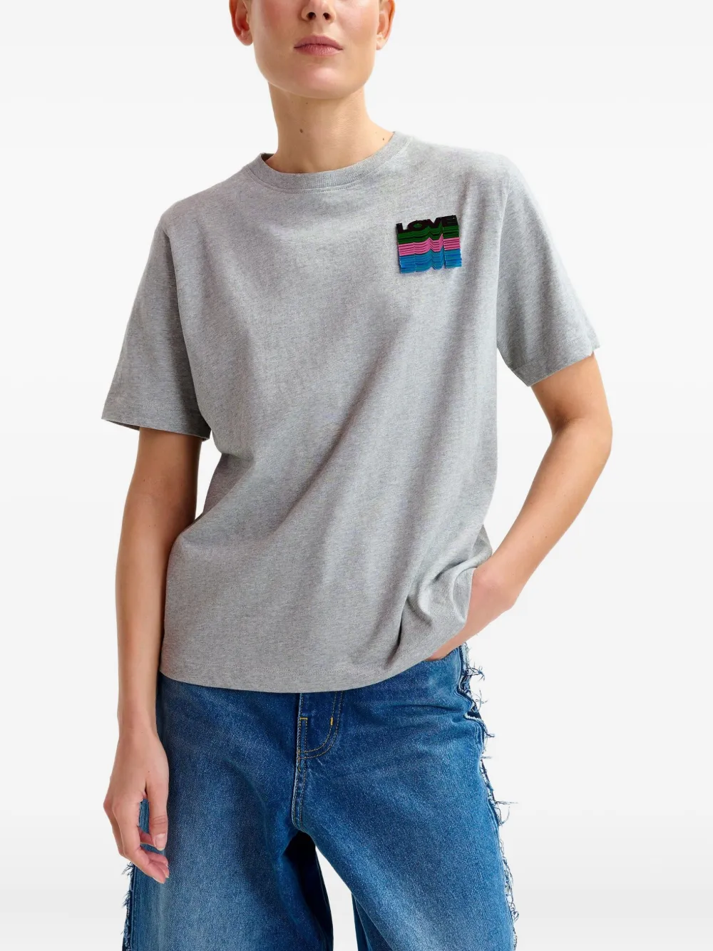 Essentiel Antwerp Logo-embellishment T-shirt In Gray