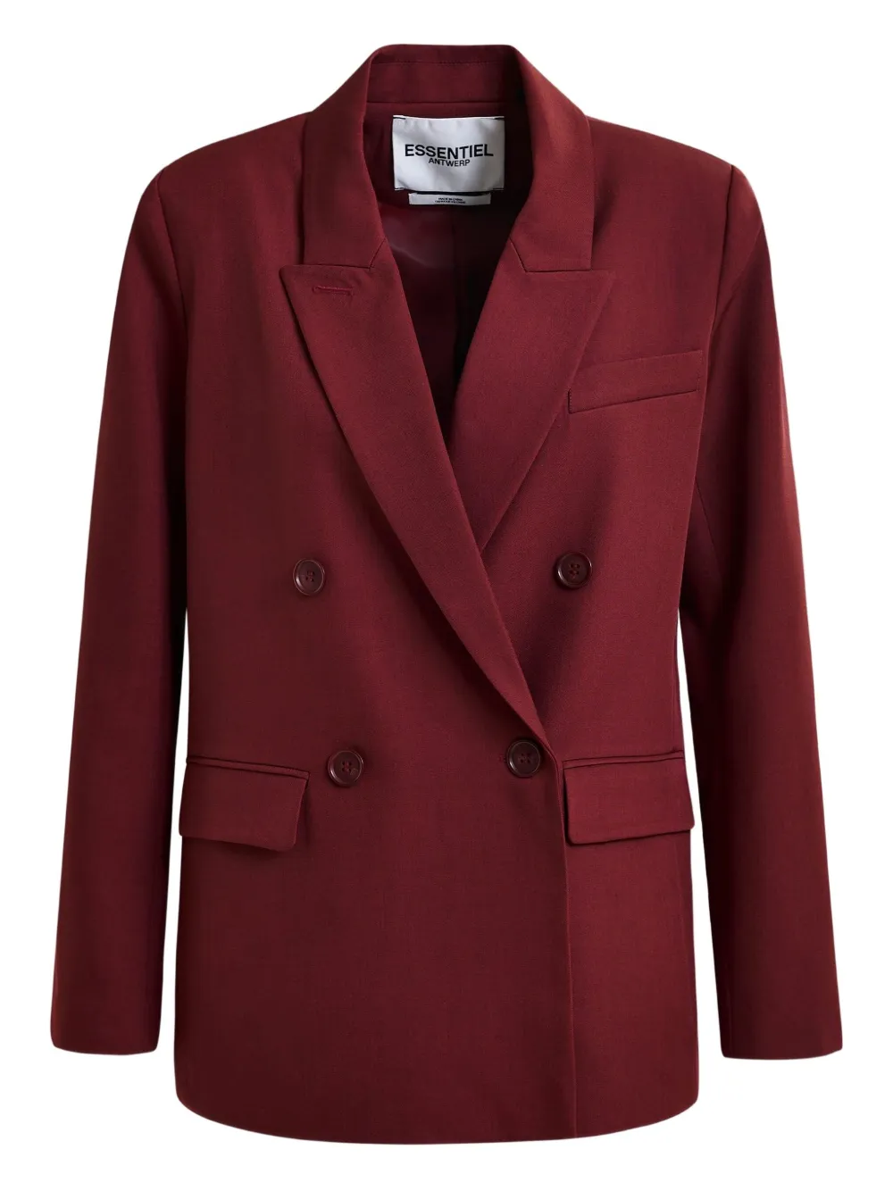 Essentiel Antwerp double-breasted padded-shoulder blazer - レッド Essentiel Antwerp double-breasted padded-shoulder blazer - レッド