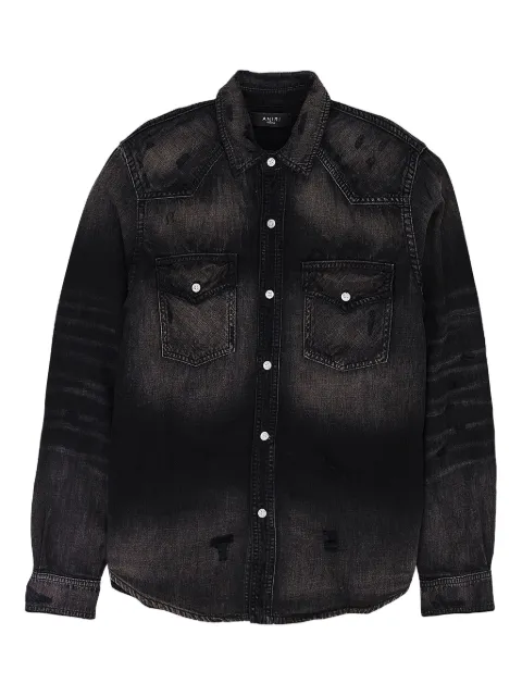 AMIRI Camicia denim con applicazione