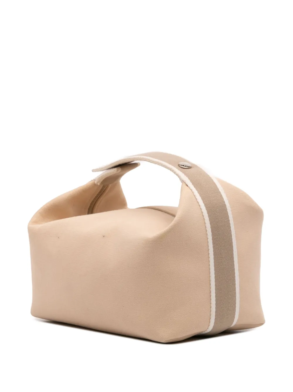 Pre-owned Hermes 2020-2025 Large Canvas Bride A Brac Vanity Bag In Brown