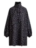 Essentiel Antwerp high-neck floral-print midi dress - Black