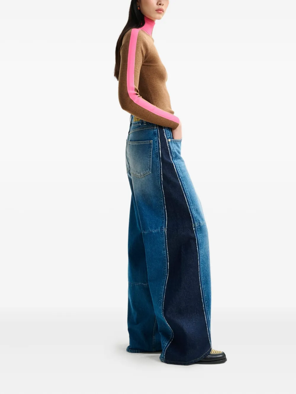 Essentiel Antwerp Industrious1 Panelled Jeans In Blue
