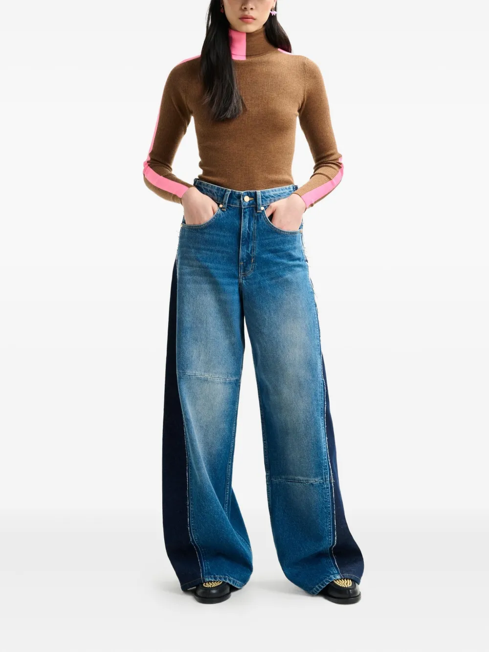 Essentiel Antwerp Industrious1 jeans met vlakken - Blauw