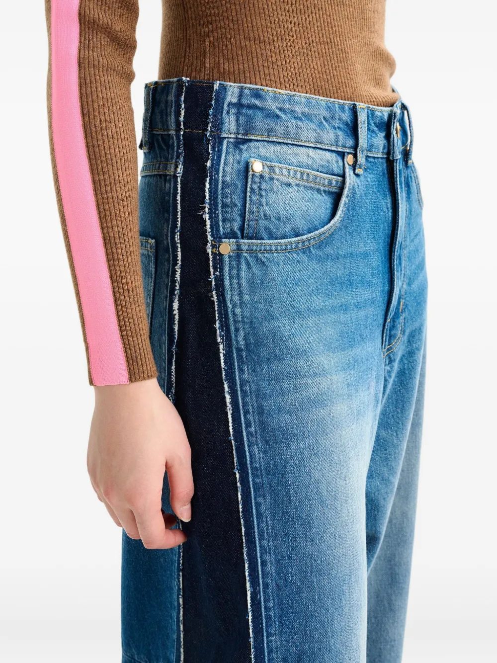Essentiel Antwerp Industrious1 Panelled Jeans In Blue