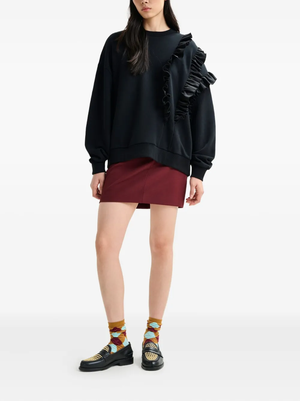 Essentiel Antwerp Iwave ruffle-detail sweatshirt | Sweaters | Image 2