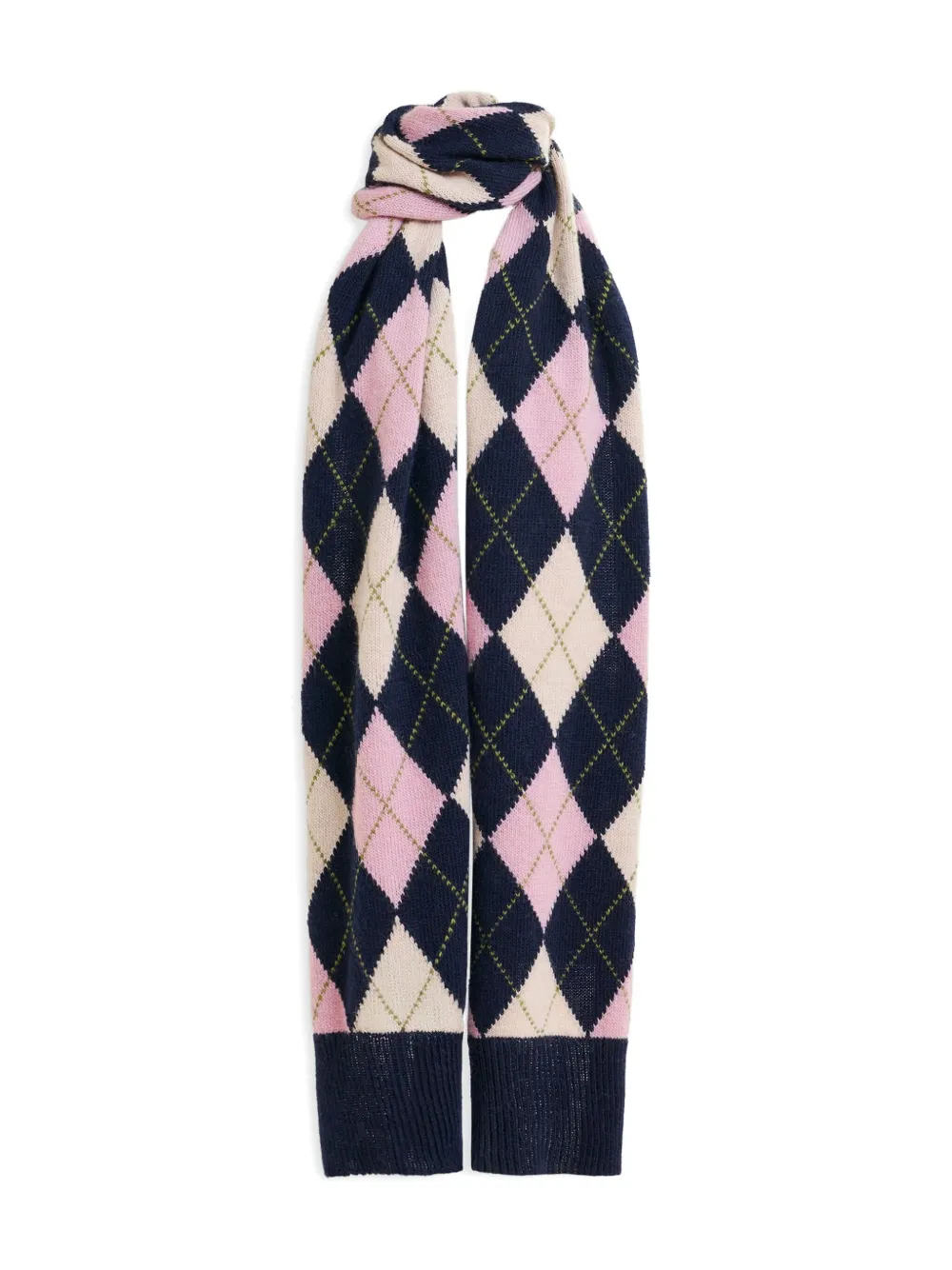 Essentiel Antwerp Argyle Jacquard Scarf In Multi