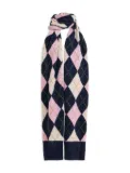Essentiel Antwerp argyle jacquard scarf - Blue