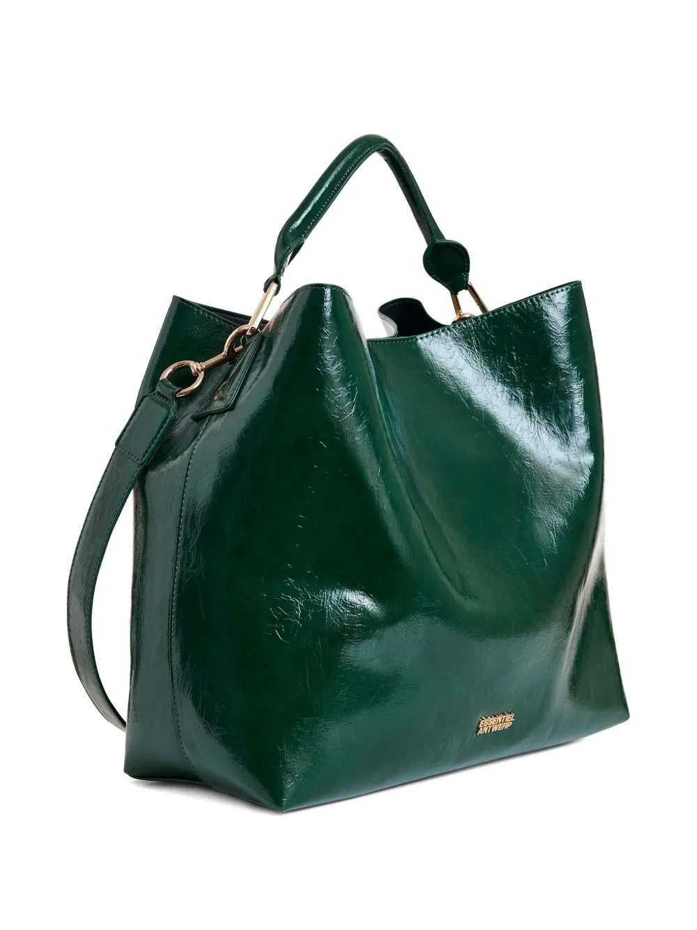 Essentiel Antwerp Rolled-handle Shopper Bag In Green