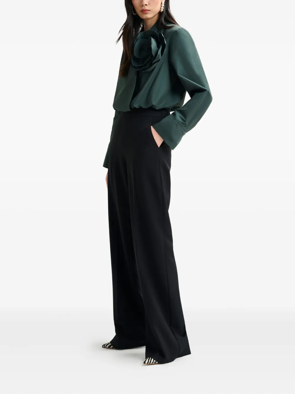 Essentiel Antwerp Izi Pressed-creases Trousers In Black